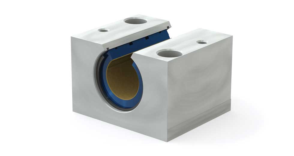 PMN (Metric) Open Plain Linear Bearing Pillow Block